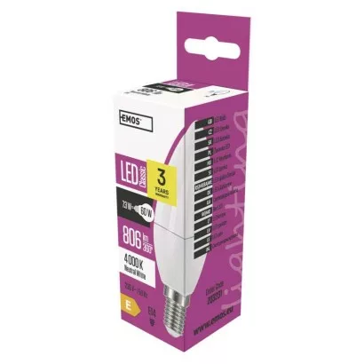 LED žiarovka Classic sviečka / E14 / 7,3 W (60 W) / 806 lm / neutrálna biela