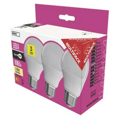 LED žiarovka Classic A60 / E27 / 8,5 W (60 W) / 806 lm / teplá biela