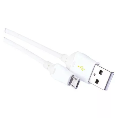 Nabíjací a dátový kábel USB-A 2.0 / micro USB-B 2.0, Quick Charge, 1 m, biely